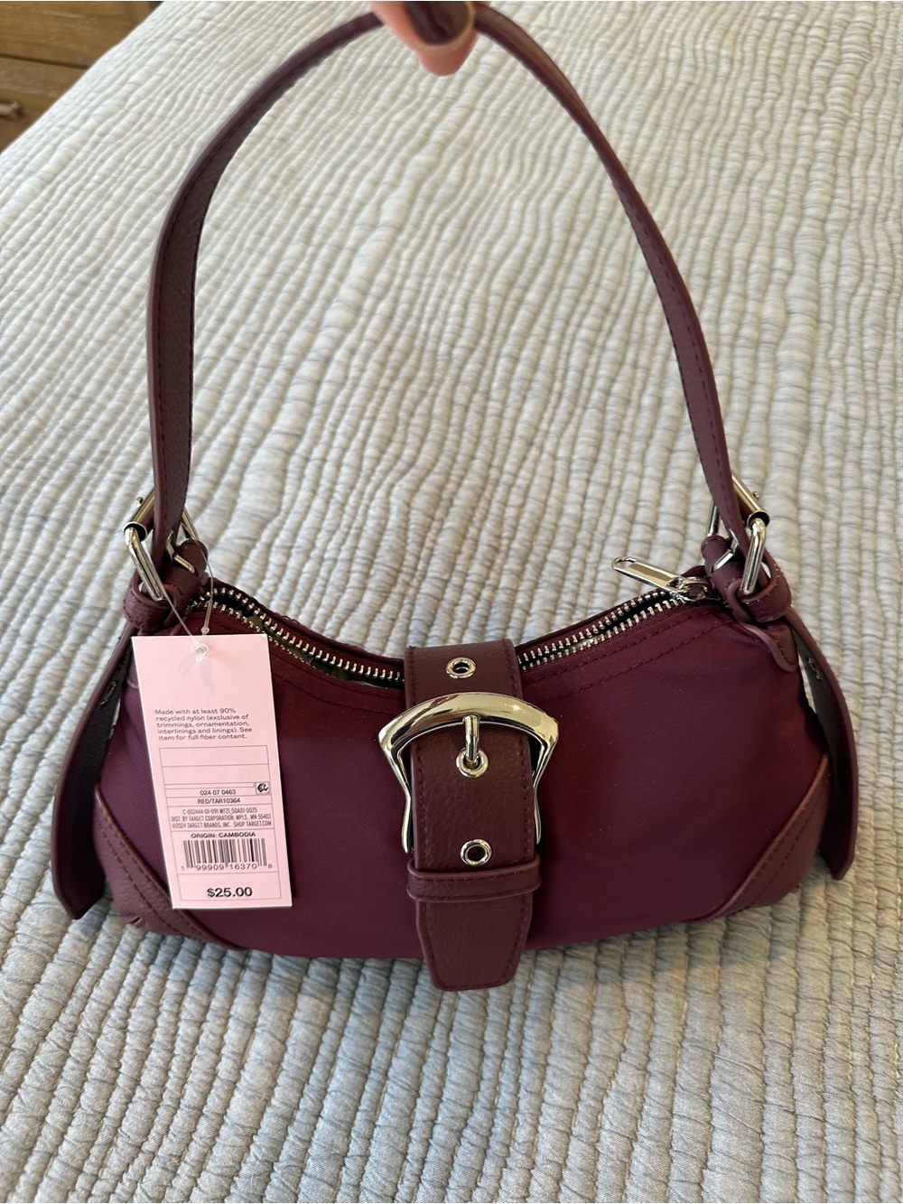 Wild Fable Burgundy Shoulder Bag with Buckle Detail New with tags